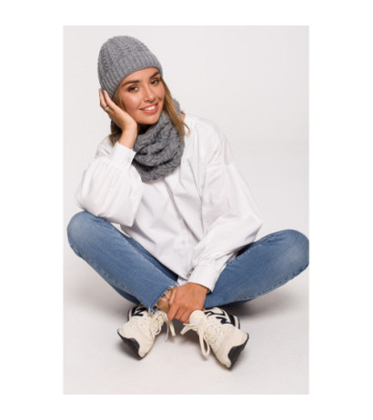 BK082 Komin splot warkocz - szary