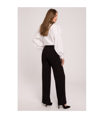 K114 Spodnie z prostymi nogawkami - czarne