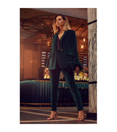 M644 Spodnie welurowe - zielone