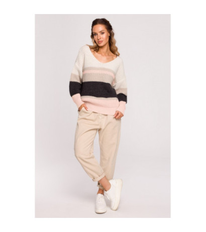 M686 Sweter w pasy - model 2