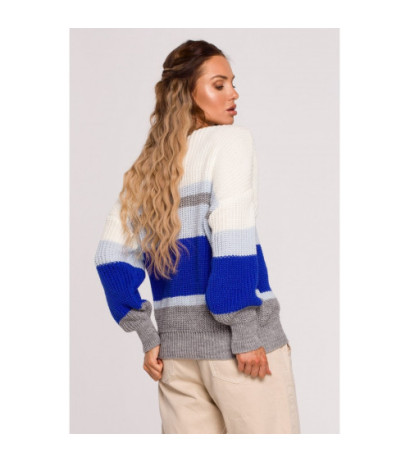 M686 Sweter w pasy - model 3