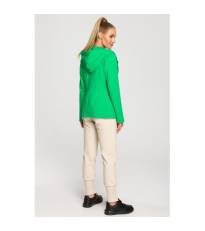 M691 Żakiet z kapturem i trokami - soczysta zieleń