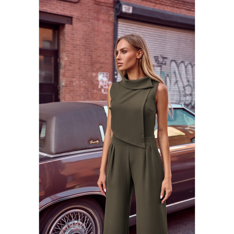 M702 Kombinezon bez rękawów z podwójnym przodem - khaki