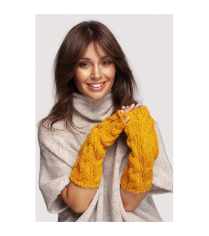 BK098 Długie rękawiczki bez palców - miodowe