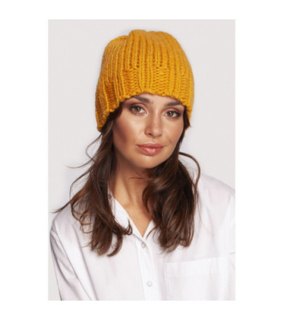 BK100 Czapka z prążkowanym brzegiem - miodowa