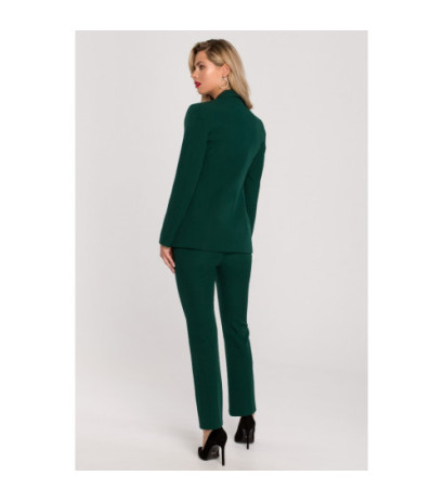 K141 Żakiet z ozdobnymi guzikami - butelkowa zieleń