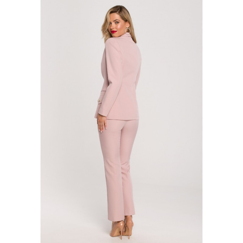 K141 Żakiet z ozdobnymi guzikami - brudny róż