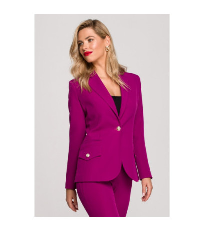 K141 Żakiet z ozdobnymi guzikami - rubin