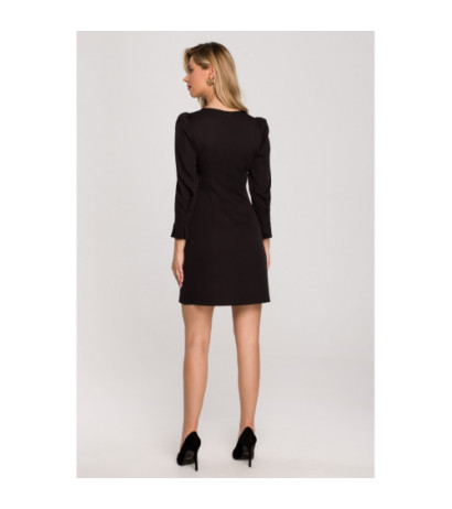 K148 Sukienka trapezowa - czarna