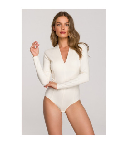 S327 Body z dekoltem - ecru