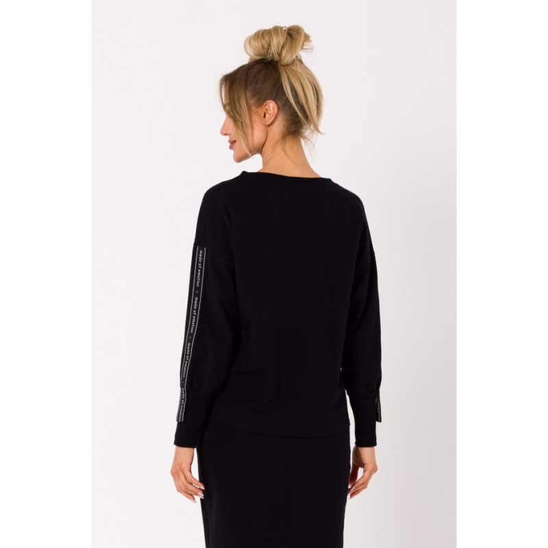 M727 Bluza z lampasami - czarna