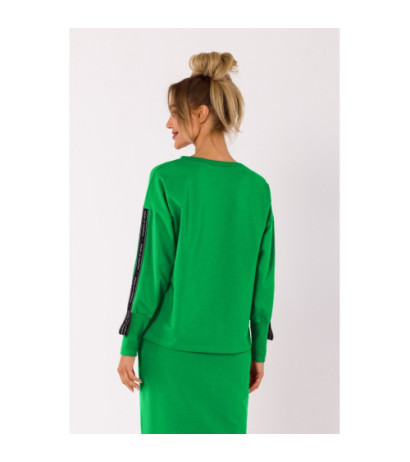 M727 Bluza z lampasami - soczysta zieleń