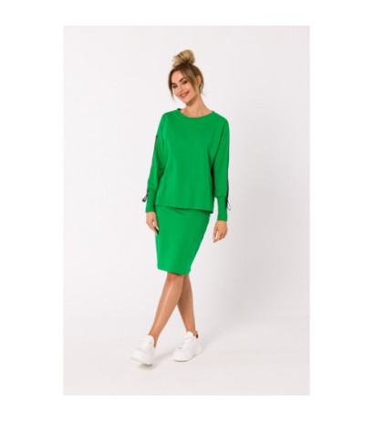 M727 Bluza z lampasami - soczysta zieleń