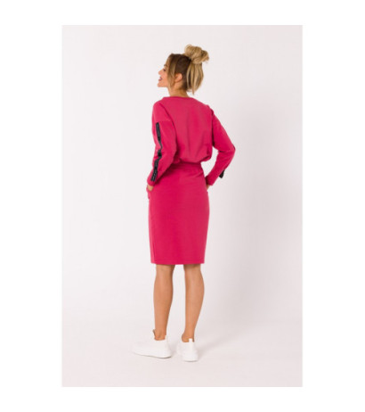 M728 Sportowa spódnica z gumą w pasie - koralowa