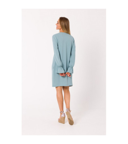 M742 Sukienka ze sznurowaniem na przodzie - agawa