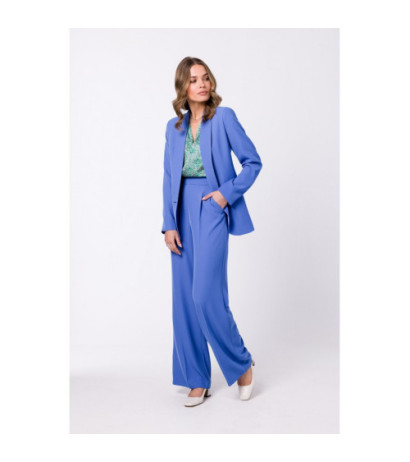 S331 Spodnie z szerokimi nogawkami - niebieskie