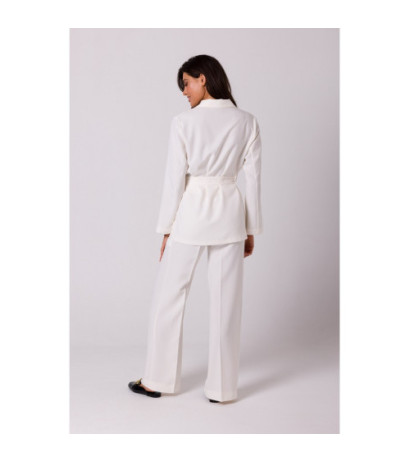 B253 Marynarka wiązana - śmietankowa