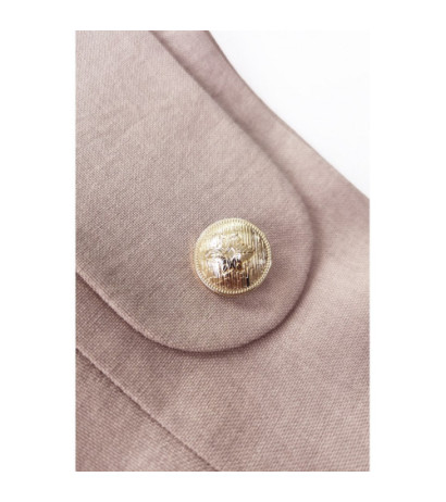 B265 Spódnica z wysokim stanem - beżowa