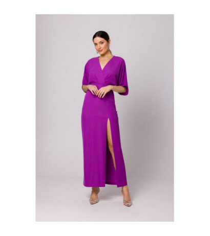 K163 Sukienka maxi - lawendowa