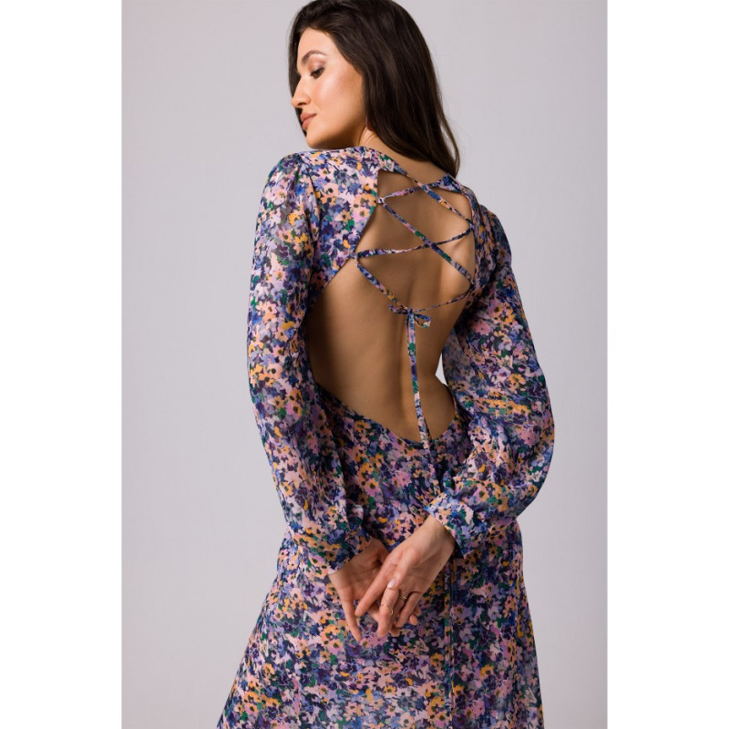 K165 Sukienka szyfonowa z odkrytymi plecami - model 2