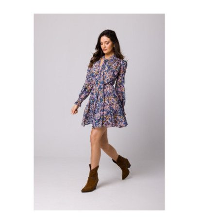 K167 Sukienka szyfonowa z klinami - model 2