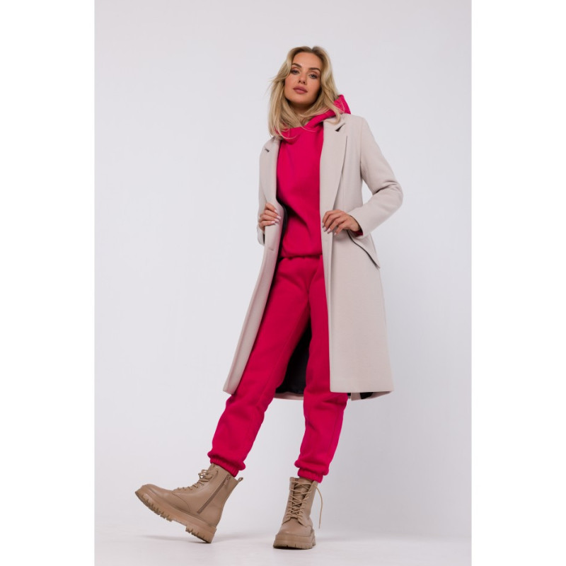 M758 Płaszcz zapinany - beżowy