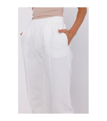 M760 Spodnie dresowe z przeszyciami na nogawkach - ecru