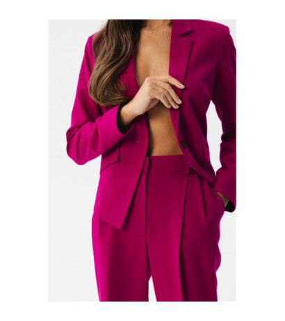 S356 Spodnie z wysokim stanem - śliwkowe