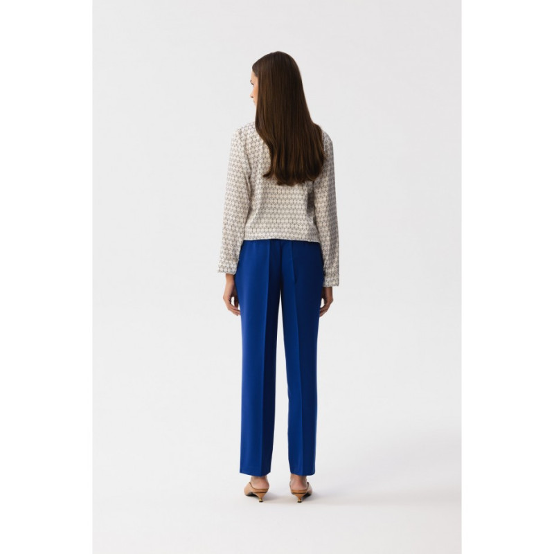 S357 Bluzka o fasonie kopertowym z nadrukiem - model 2