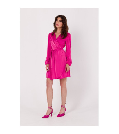 K175 Sukienka rozkloszowana - różowa