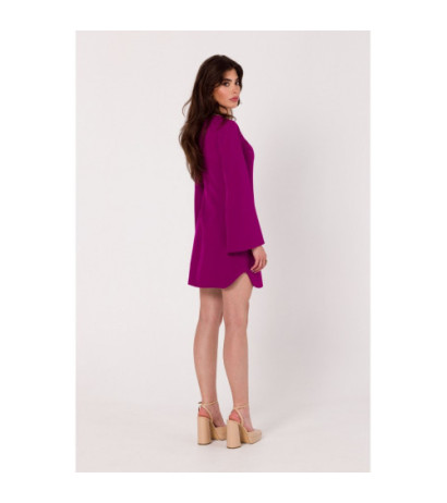 K181 Sukienka z wycięciem typu łezka w dekolcie - rubin