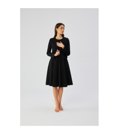 S368 Krótka marynarka bez zapięcia - czarna