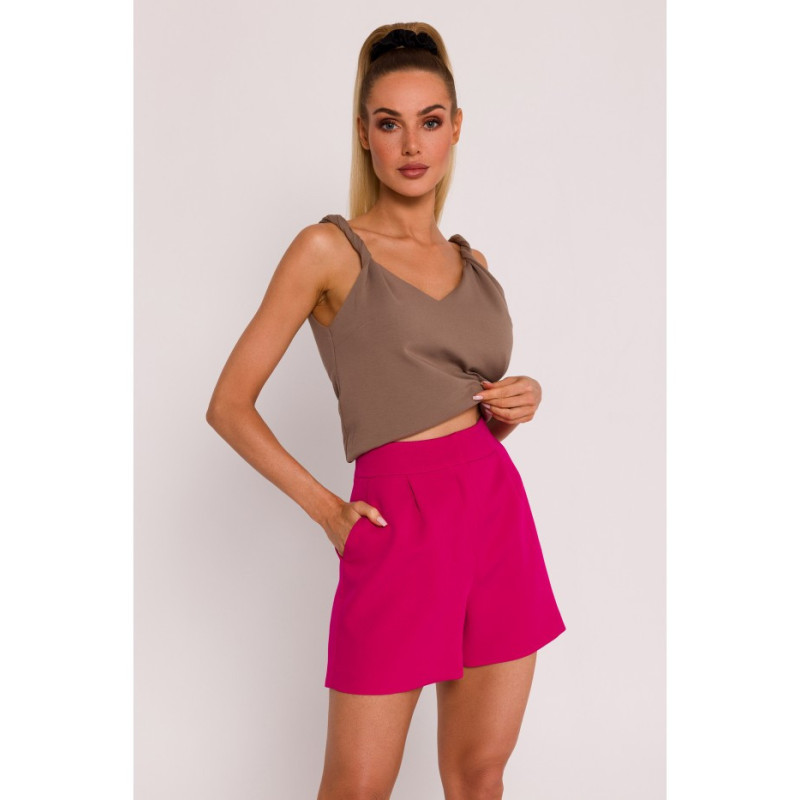 M775 Szorty z zakładkami - fuksja