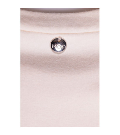 M789 Sukienka mini z poduszkami na ramionach - śmietankowa