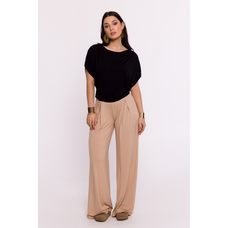 B287 Bluzka wiskozowa nietoperz - czarna