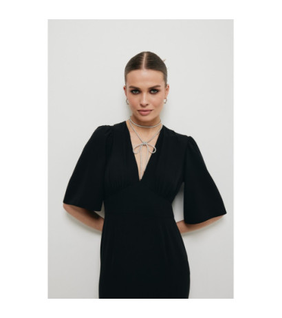 K195 Wiązany naszyjnik typu choker - srebrny