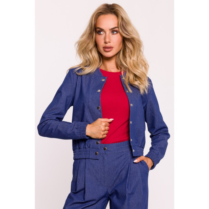 M800 Kurtka bomberka - niebieska