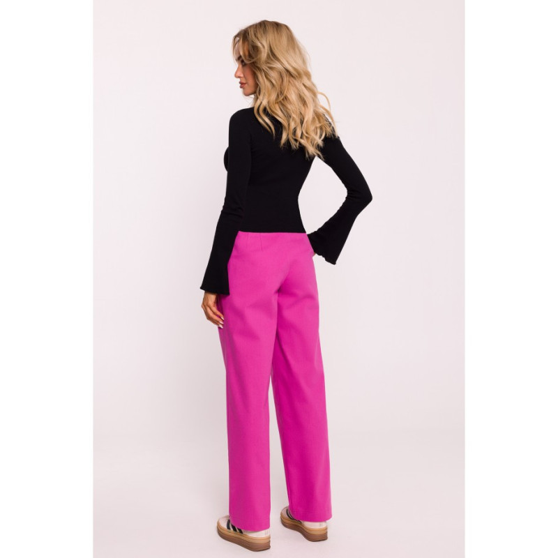 M806 Bluzka z długimi poszerzonymi rękawami - czarna