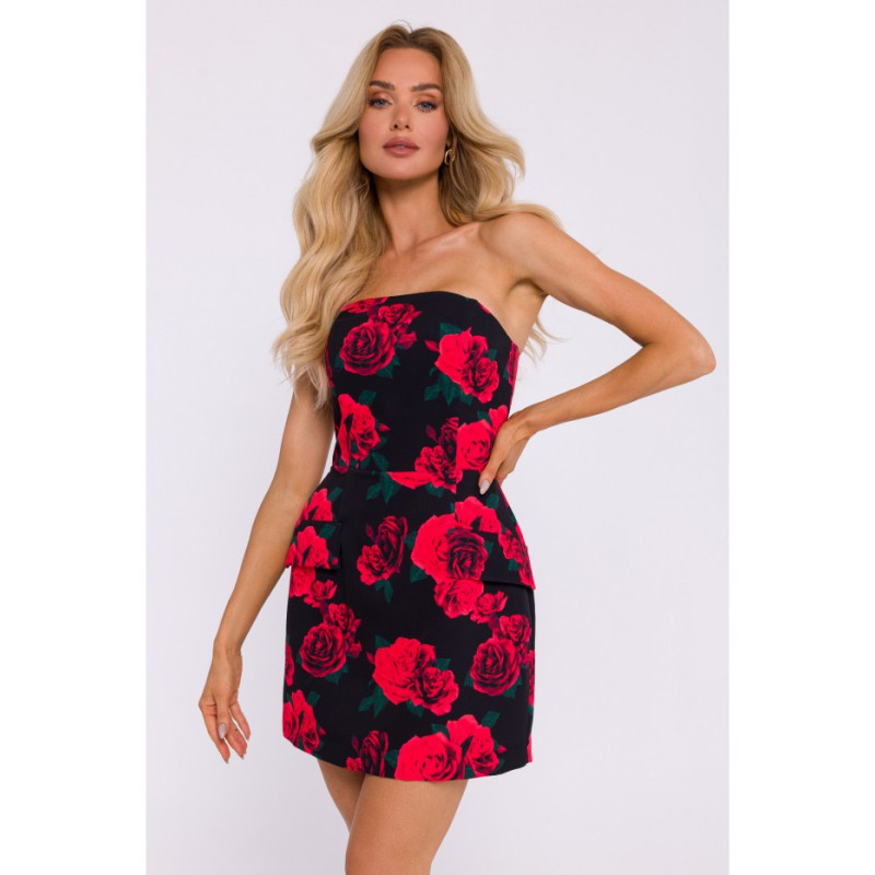 M795 Mini sukienka gorsetowa we wzór - model 1