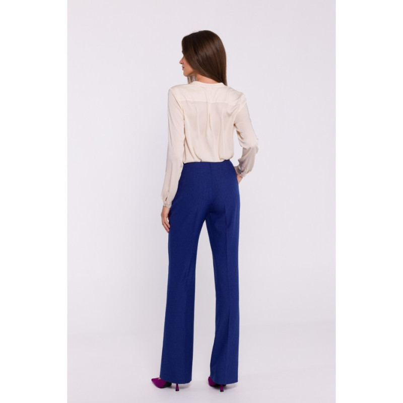 S371 Spodnie rozszerzane na dole - niebieskie