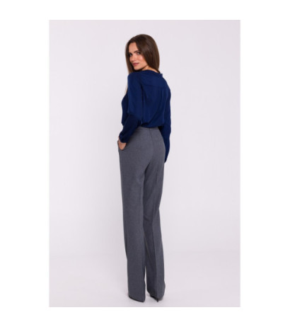 S371 Spodnie rozszerzane na dole - szare