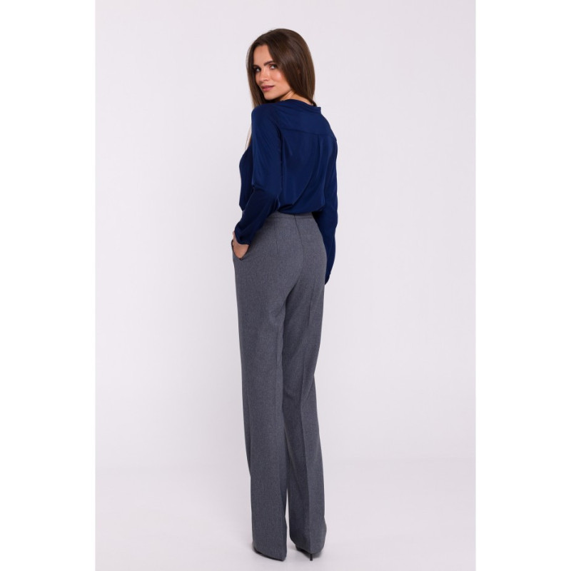 S371 Spodnie rozszerzane na dole - szare