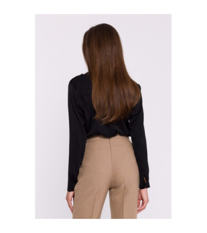 S375 Bluzka z długimi rękawami - czarna