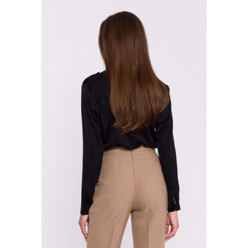 S375 Bluzka z długimi rękawami - czarna