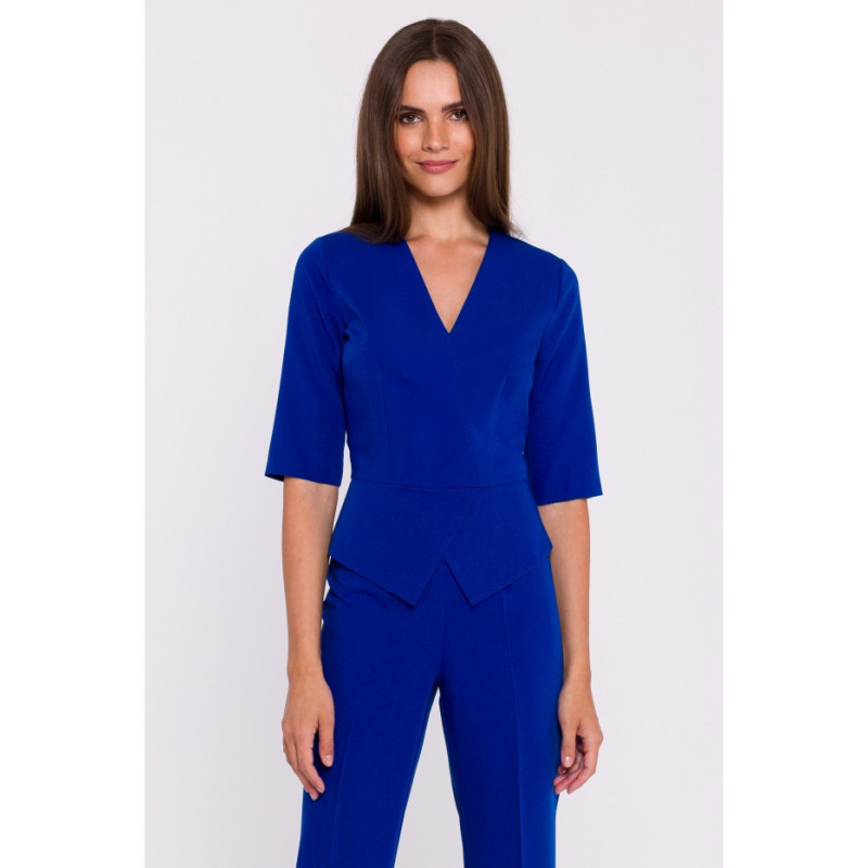 S377 Kombinezon z baskinką - chabrowy