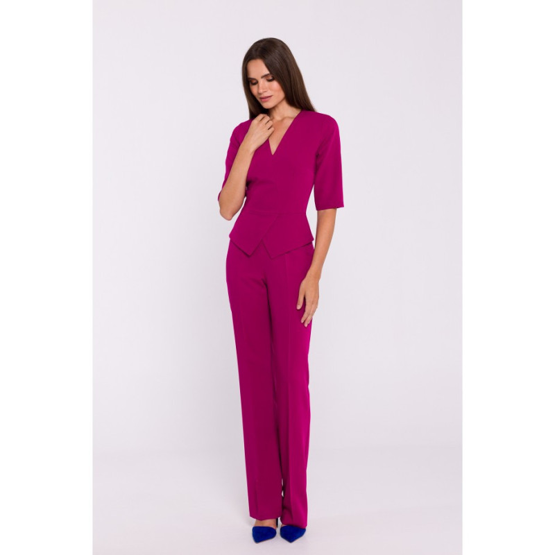 S377 Kombinezon z baskinką - śliwkowy