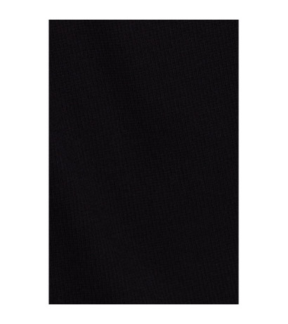 M818 Prążkowana sukienka mini z odkrytymi ramionami - czarna