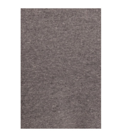 M820 Prążkowana sukienka midi z asymetrycznym dekoltem - szary melanż