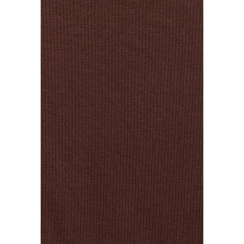 M821 Sukienka prążkowana z poszerzonymi rękawami - brązowa