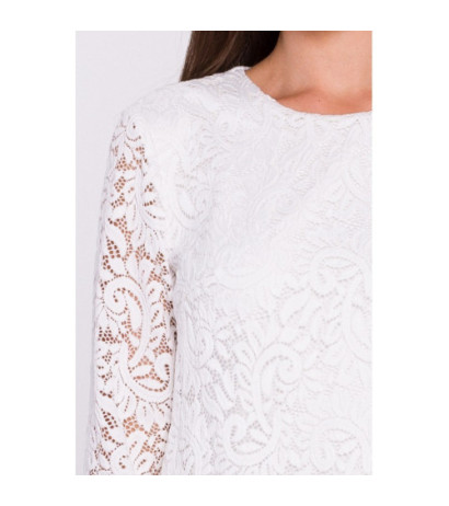 S381 Kombinezon z koronkową górą - ecru